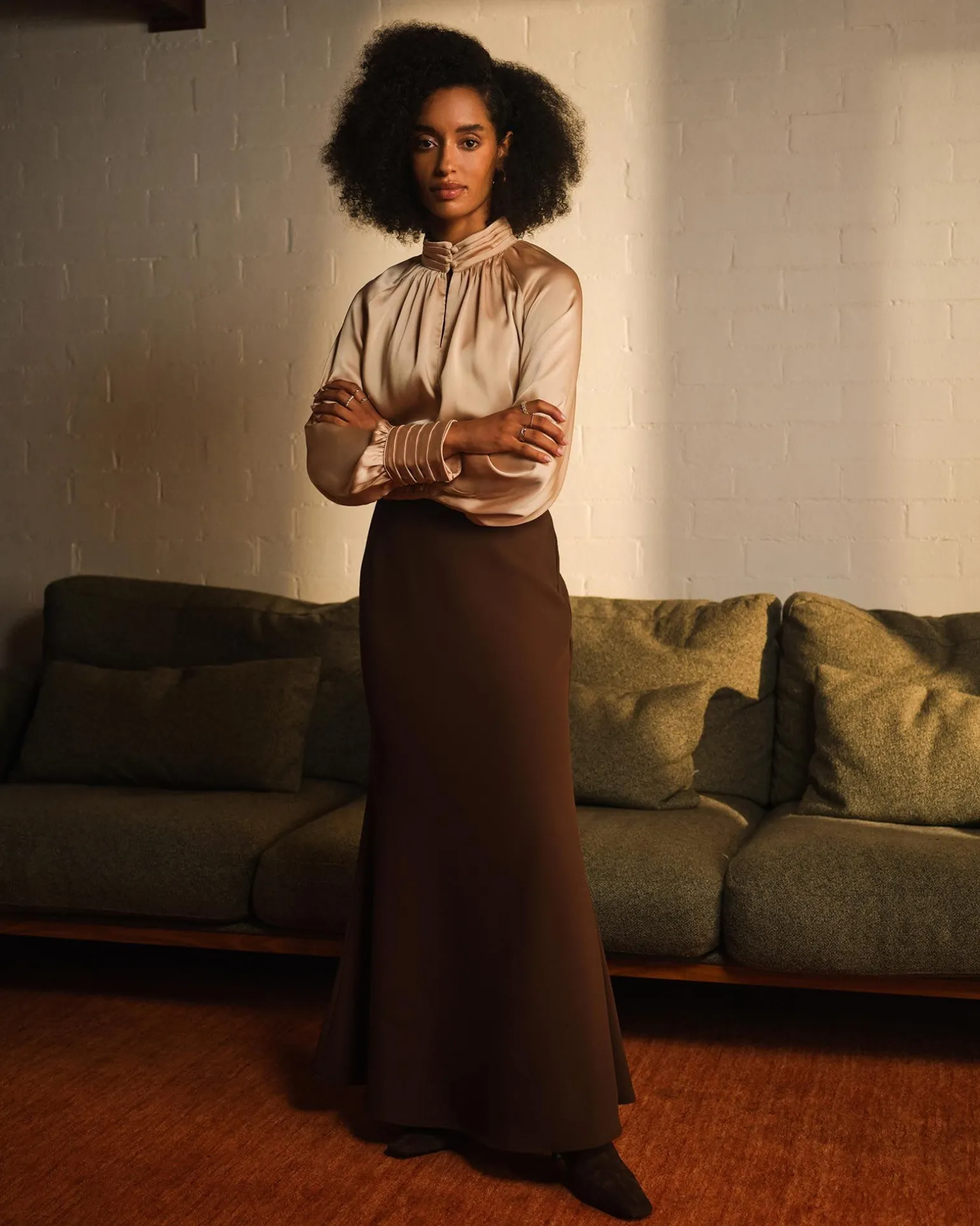Caris Flared Maxi Skirt