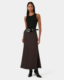 Caris Flared Maxi Skirt