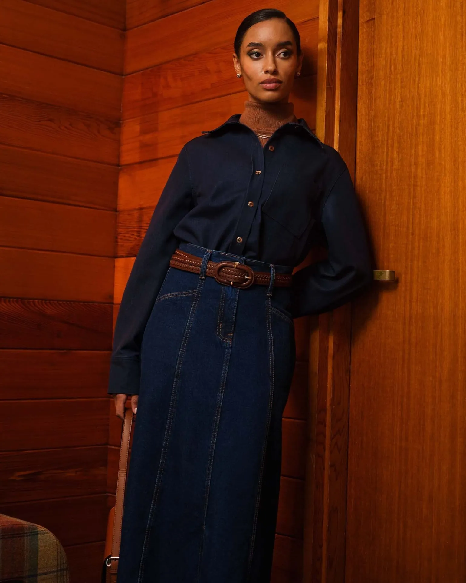 Carmen Panel Denim Skirt