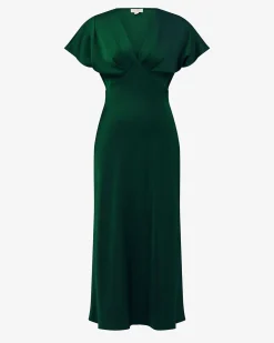 Catalina V-neck Satin Dress