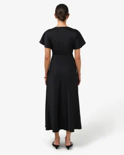 Catalina V-neck Satin Dress