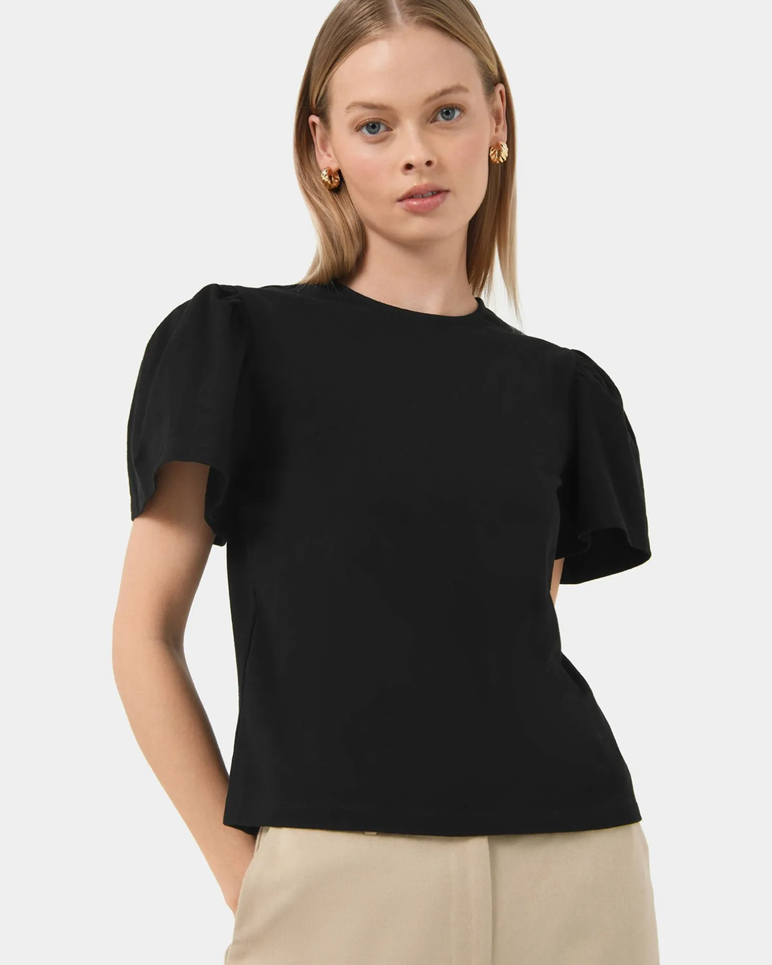 Cayla Gathered Sleeve Tee
