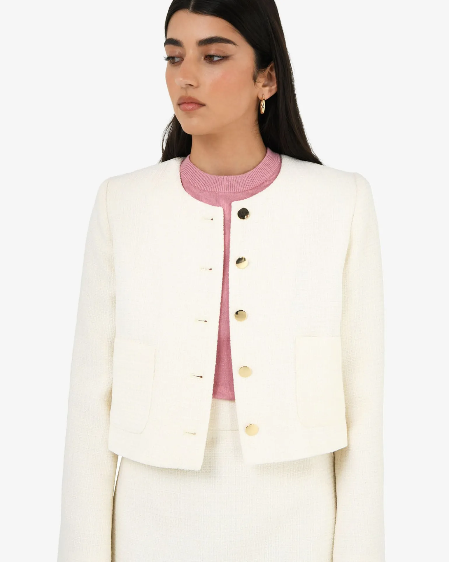 Cynthia Crop Tweed Jacket