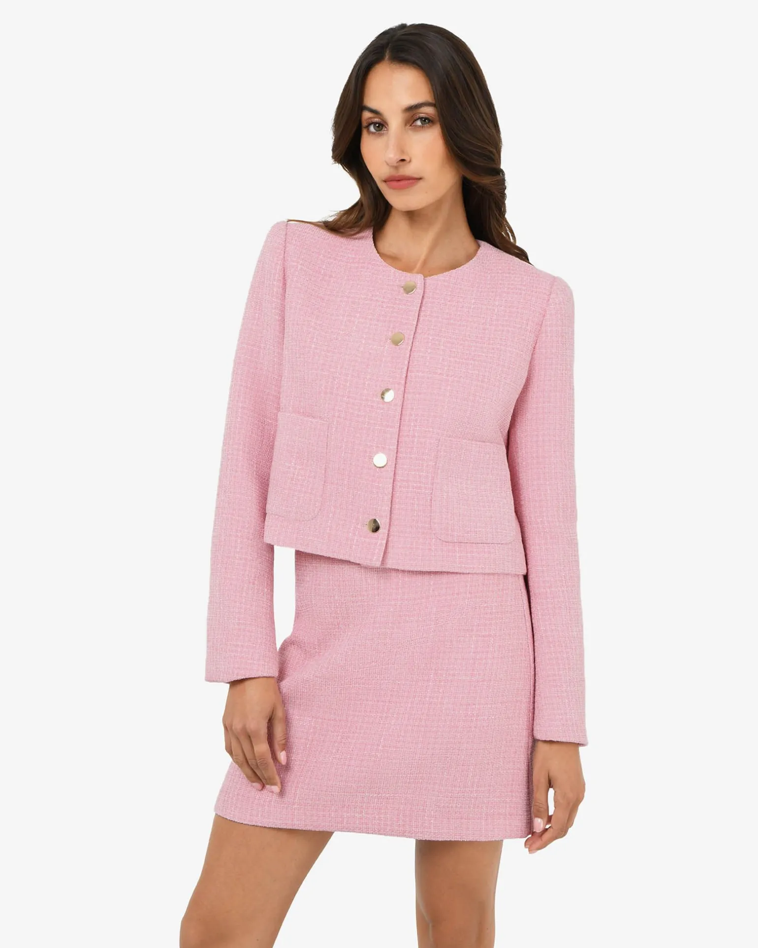 Cynthia Crop Tweed Jacket
