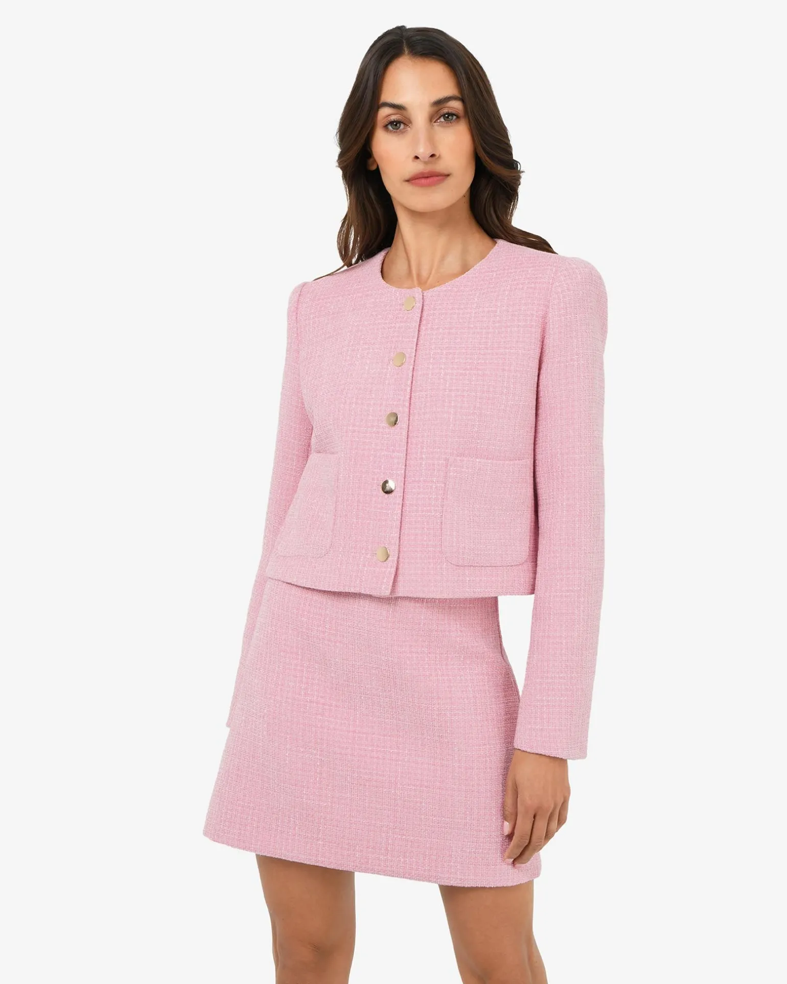 Cynthia Crop Tweed Jacket