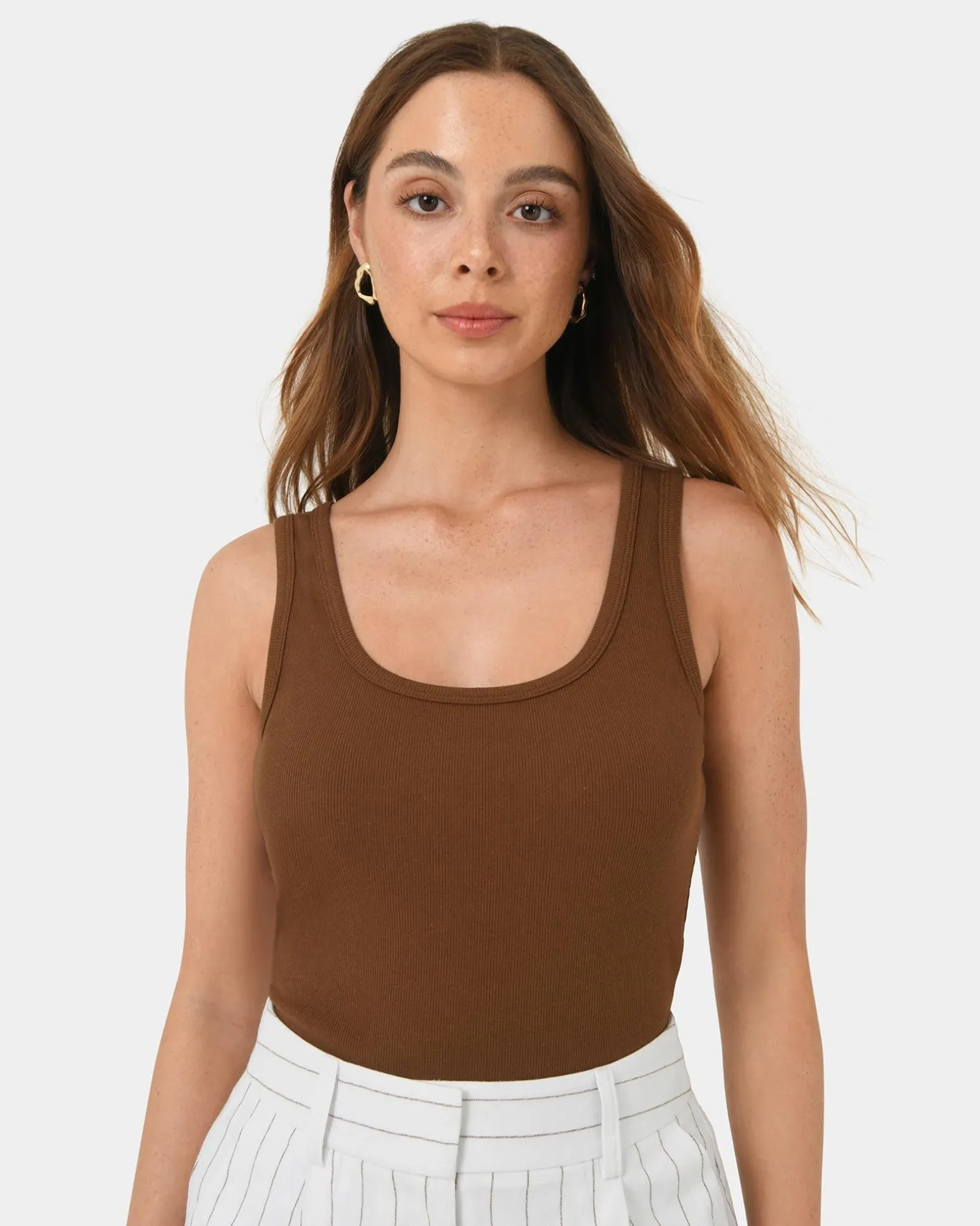 Devin Ribbed Singlet Top