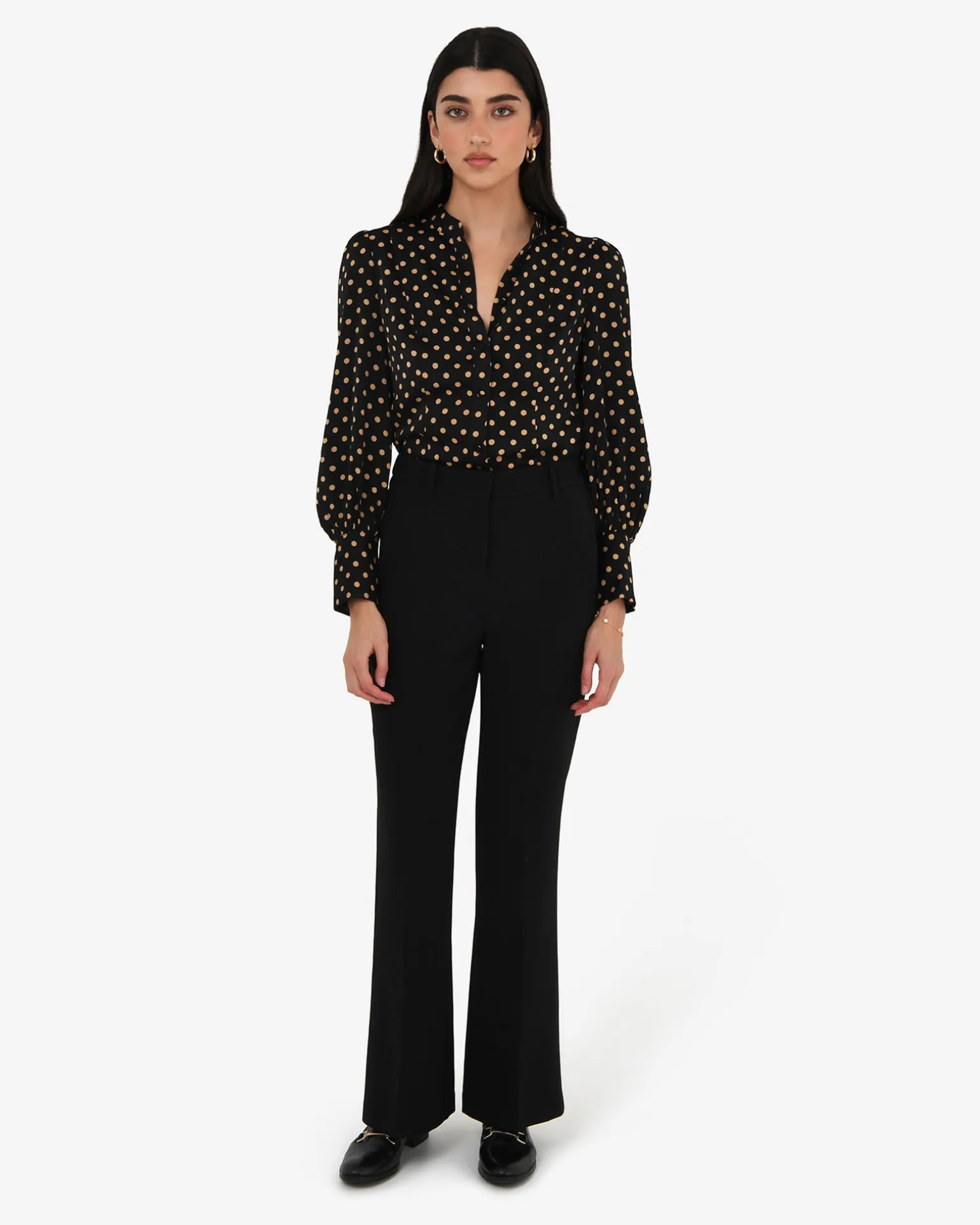 Dotti Polka Dot Printed Blouse