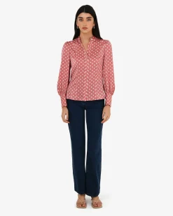 Dotti Polka Dot Printed Blouse