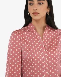 Dotti Polka Dot Printed Blouse