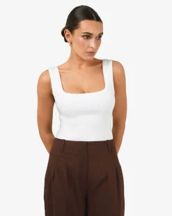 Ella Square Neck Rib Knit
