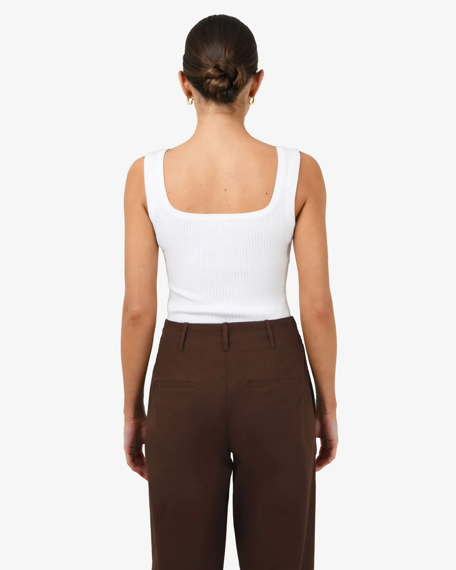 Ella Square Neck Rib Knit