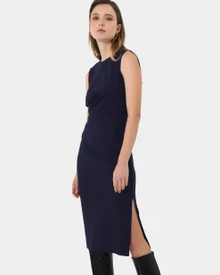 Faith Side Pleated Midi Dress