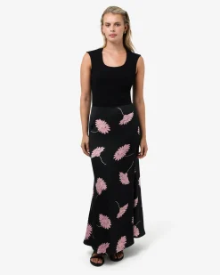 Felicia Floral Satin Skirt