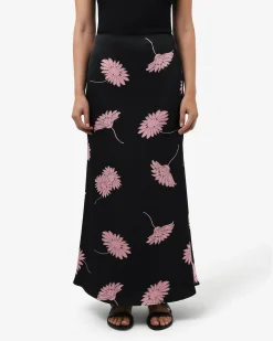 Felicia Floral Satin Skirt