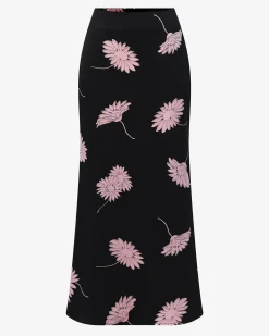 Felicia Floral Satin Skirt