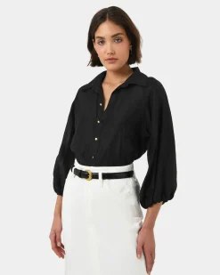Giulia Gold Button Blouse