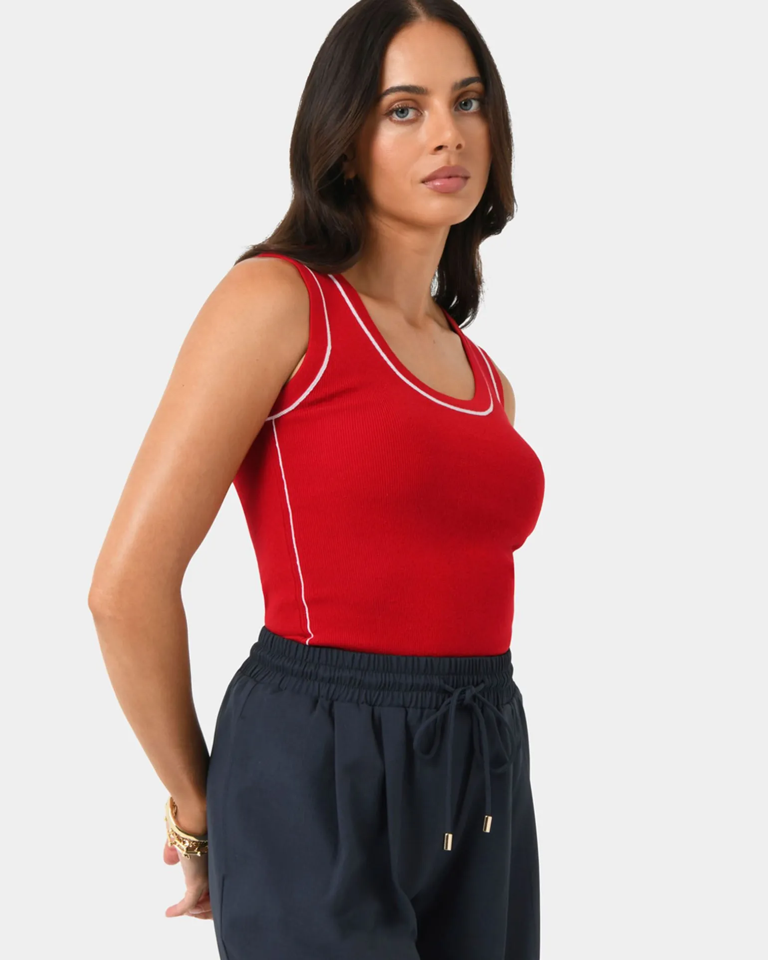 Gloria Contrast Knit Top