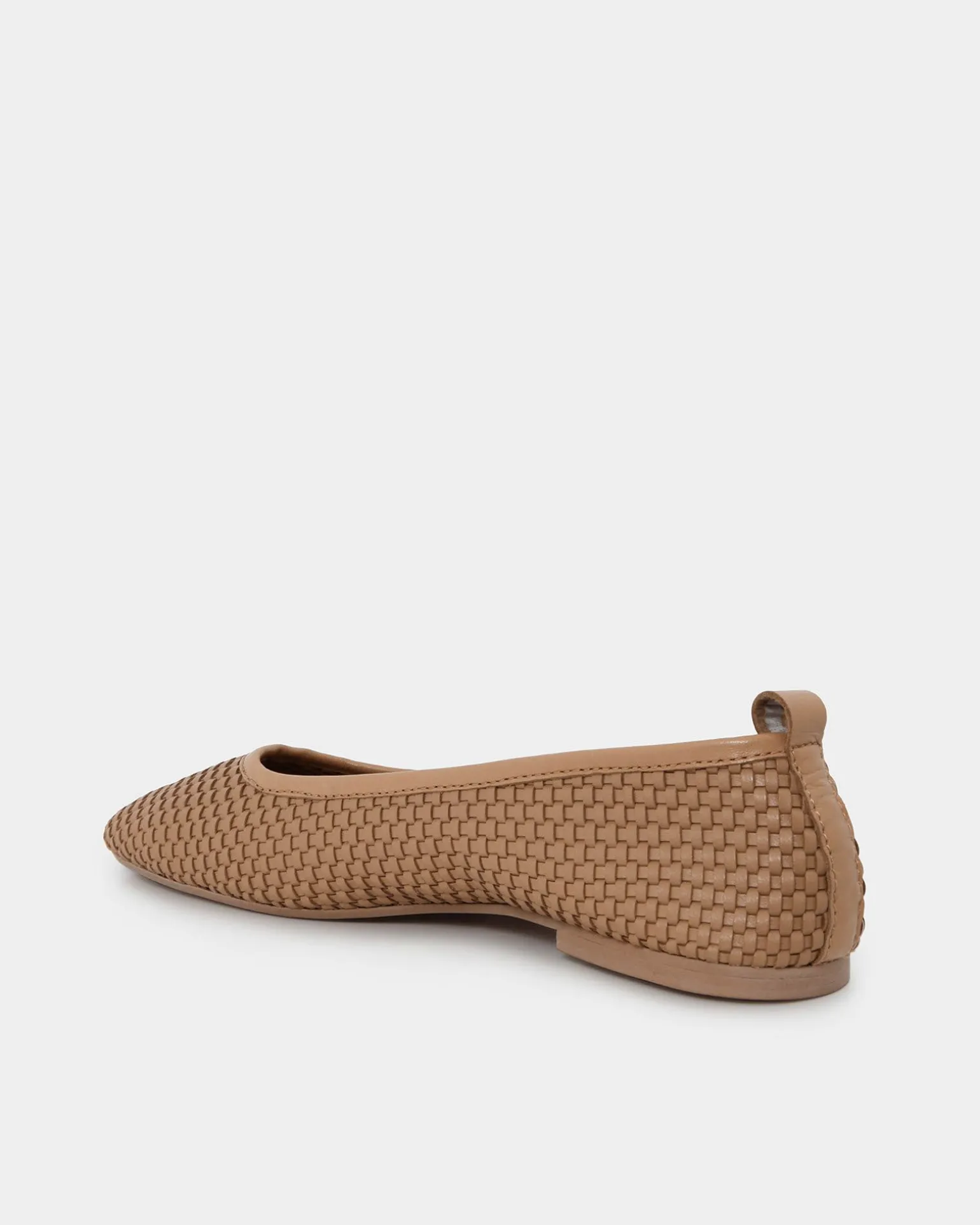Halina Leather Weave Flat