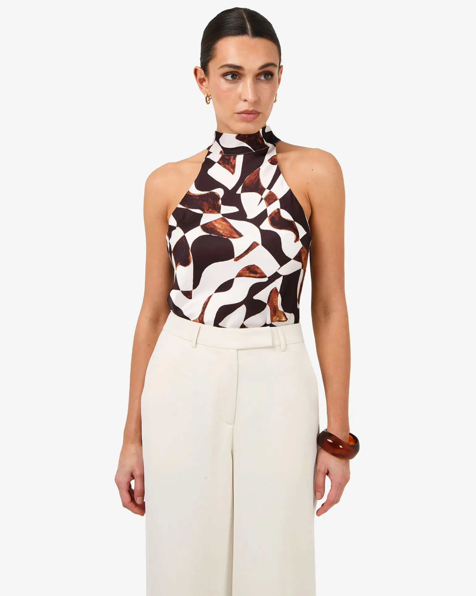 Hazel Printed Halter Neck Top