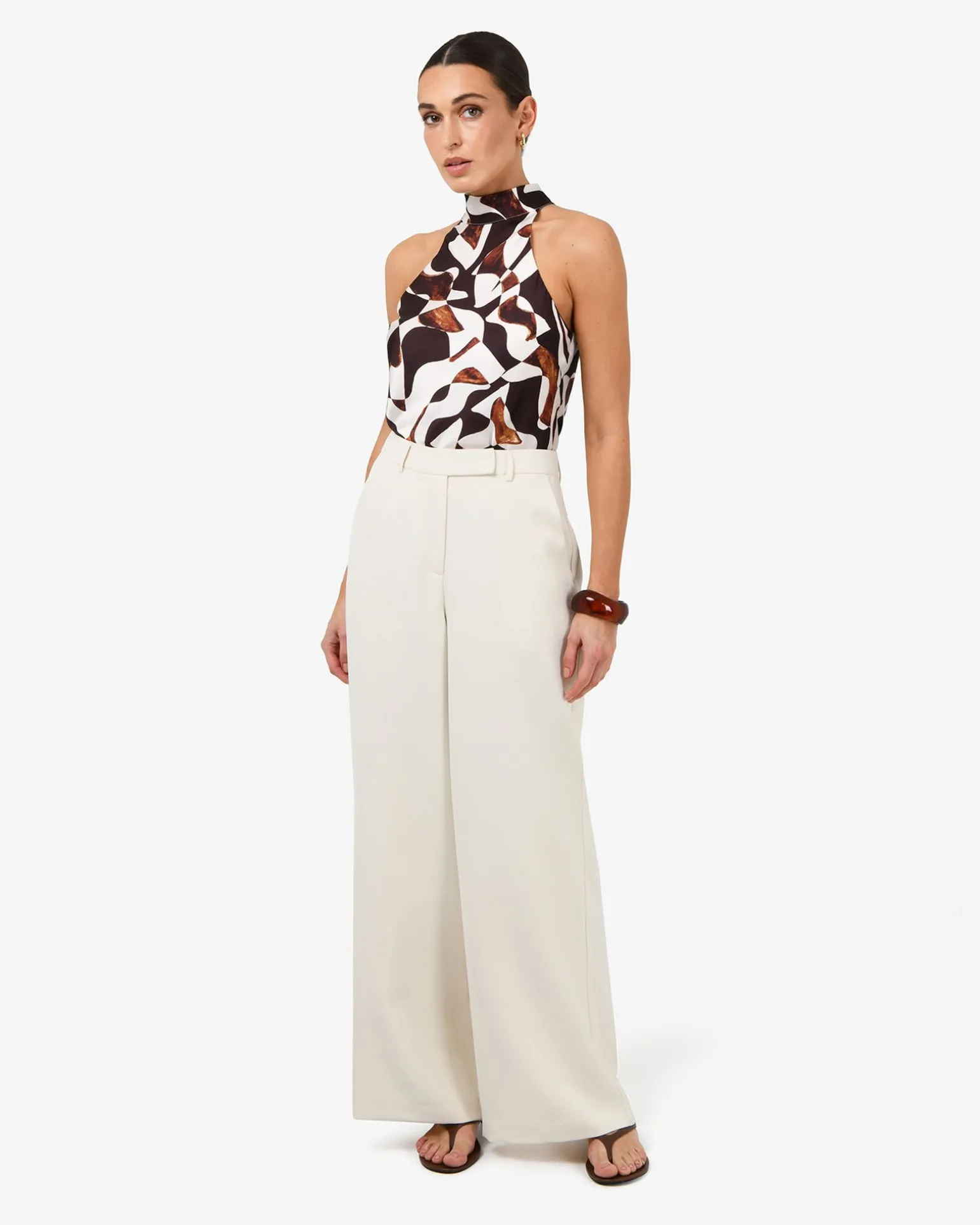 Hazel Printed Halter Neck Top
