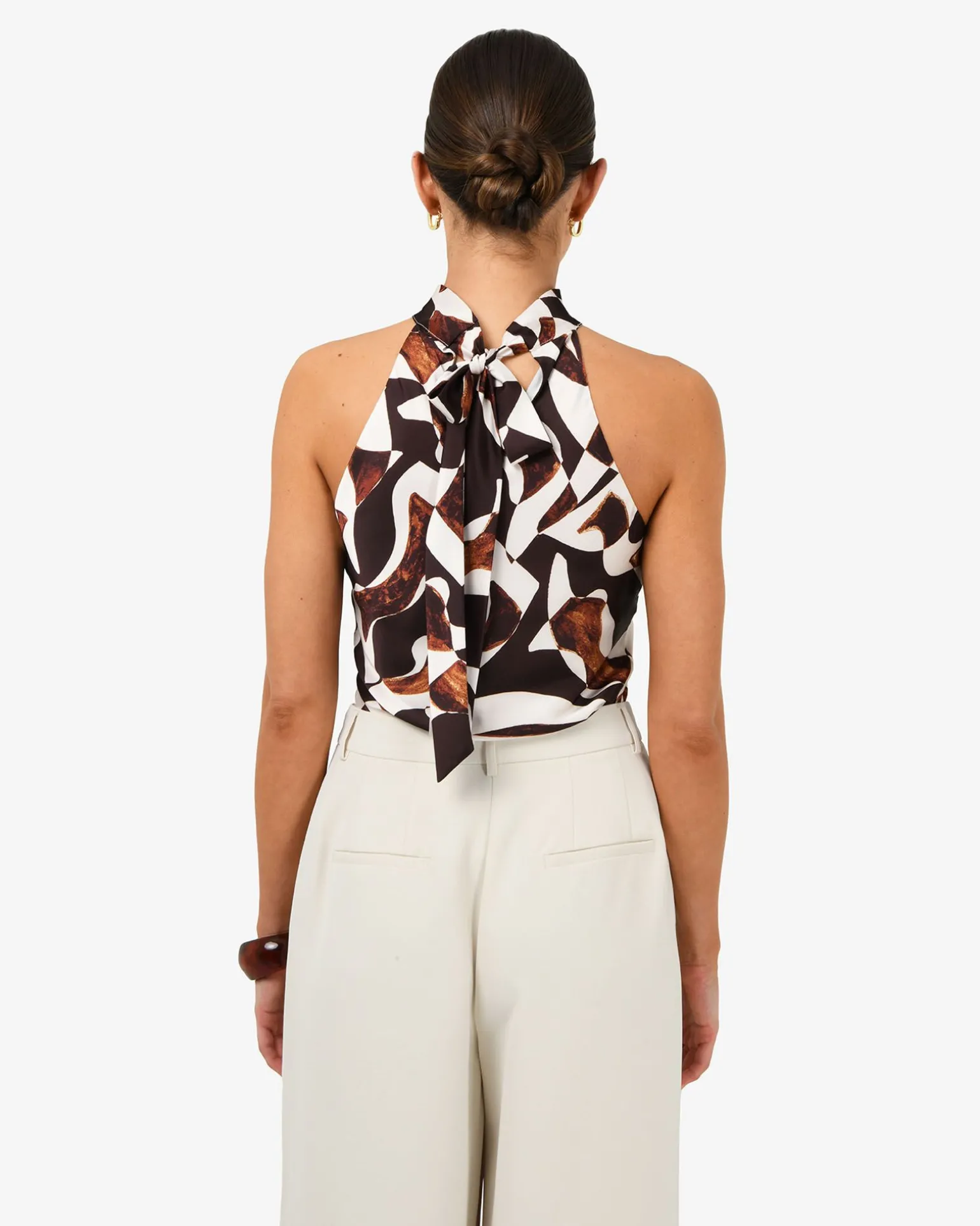 Hazel Printed Halter Neck Top