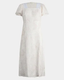 Hazy Linen Puff Sleeve Dress