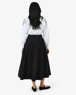 Heira Pleated Midi Skirt