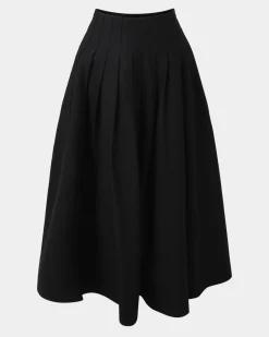 Heira Pleated Midi Skirt