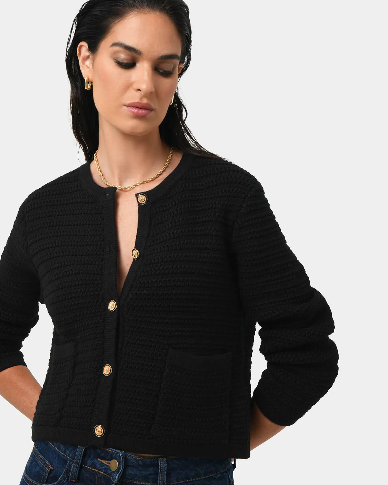 Hollis Textured Cardigan