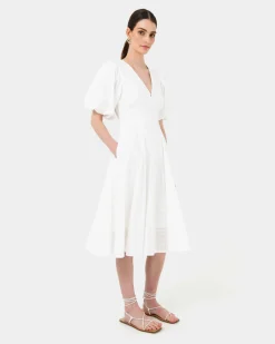 Iris Puff Sleeve Midi Dress