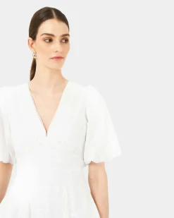 Iris Puff Sleeve Midi Dress