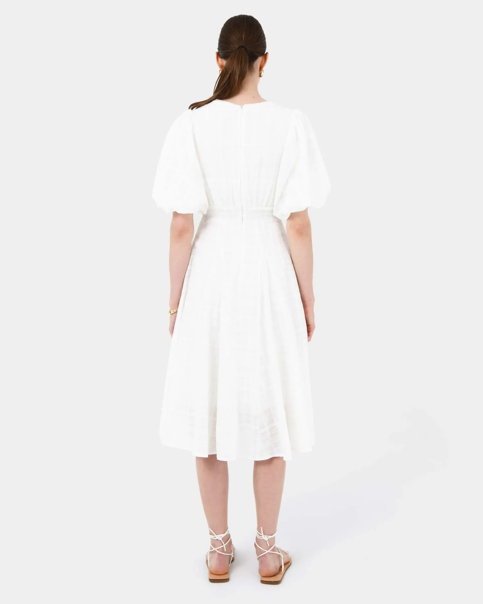Iris Puff Sleeve Midi Dress