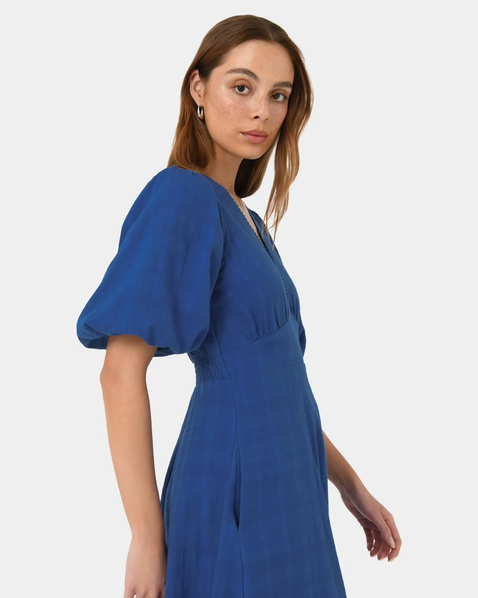 Iris Puff Sleeve Midi Dress