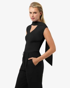 Isadora V-neck Scarf Knit Top