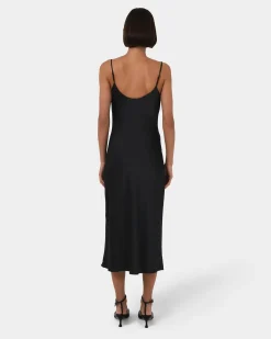 Joy Satin Cowl Neck Dress