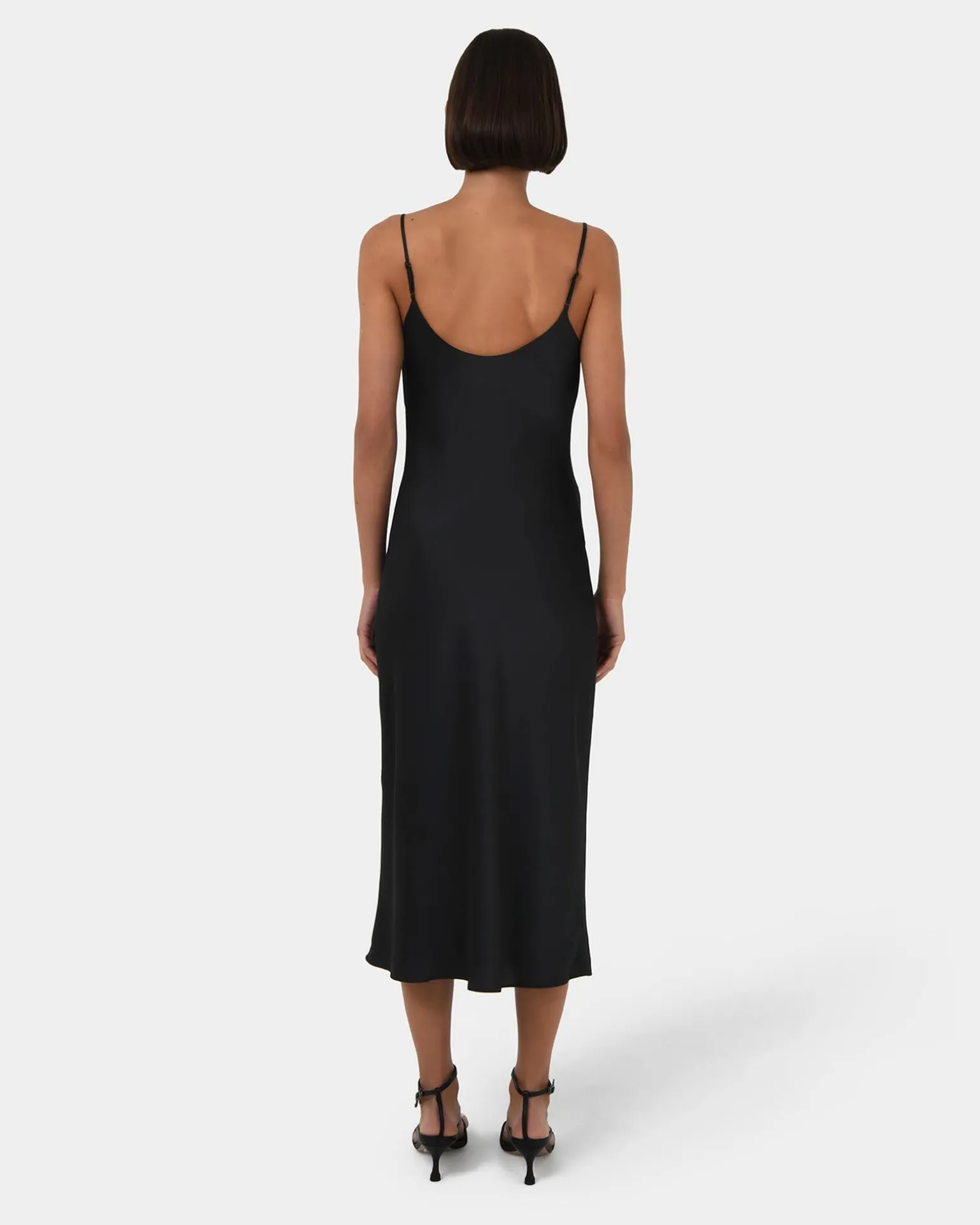 Joy Satin Cowl Neck Dress