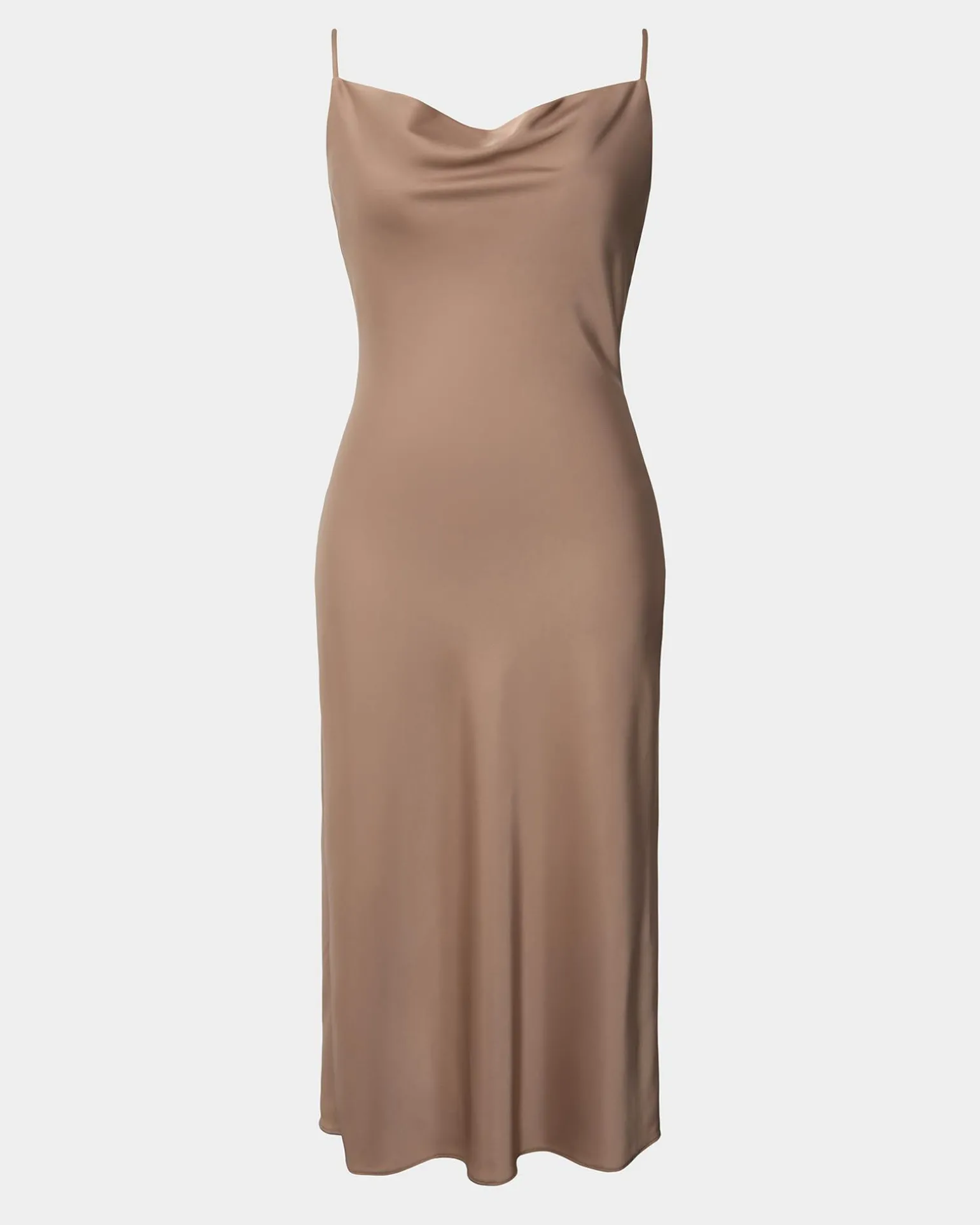 Joy Satin Cowl Neck Dress