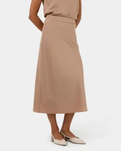 Joy Satin Midi Skirt