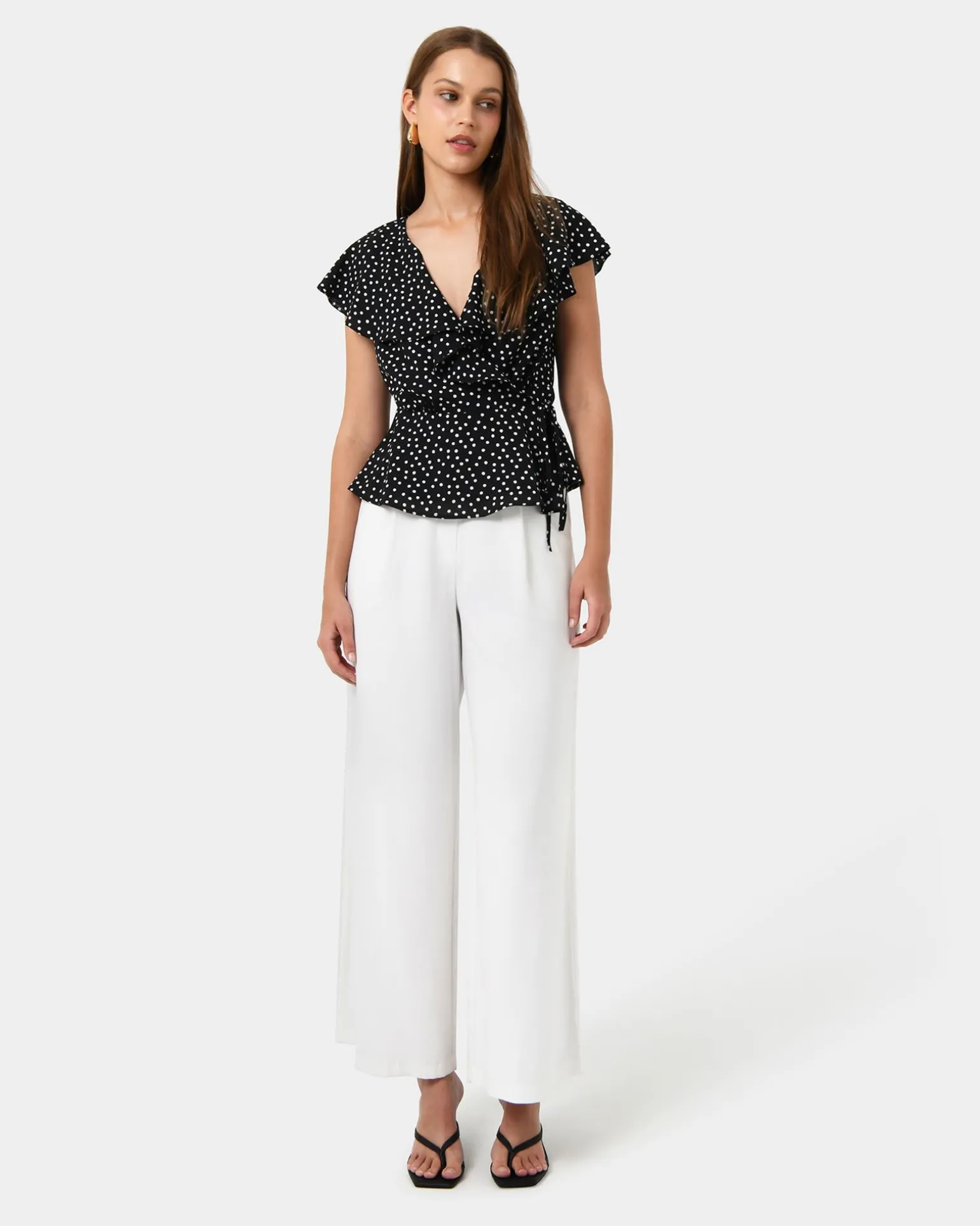 Jules Ruffle Wrap Blouse