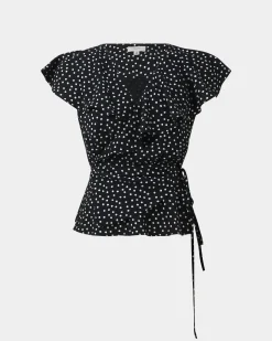 Jules Ruffle Wrap Blouse