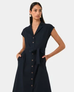 Kade V-neck Linen Dress