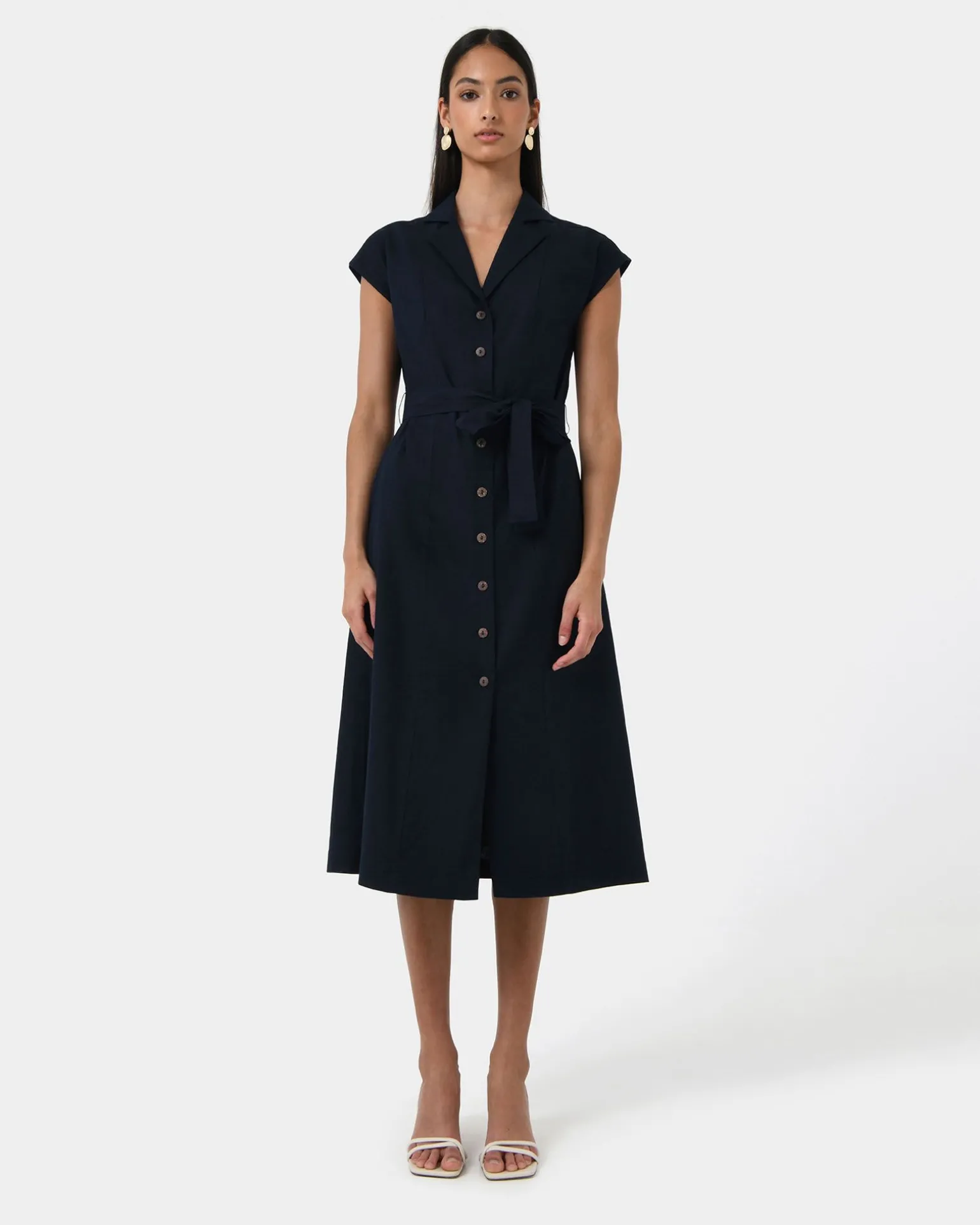 Kade V-neck Linen Dress