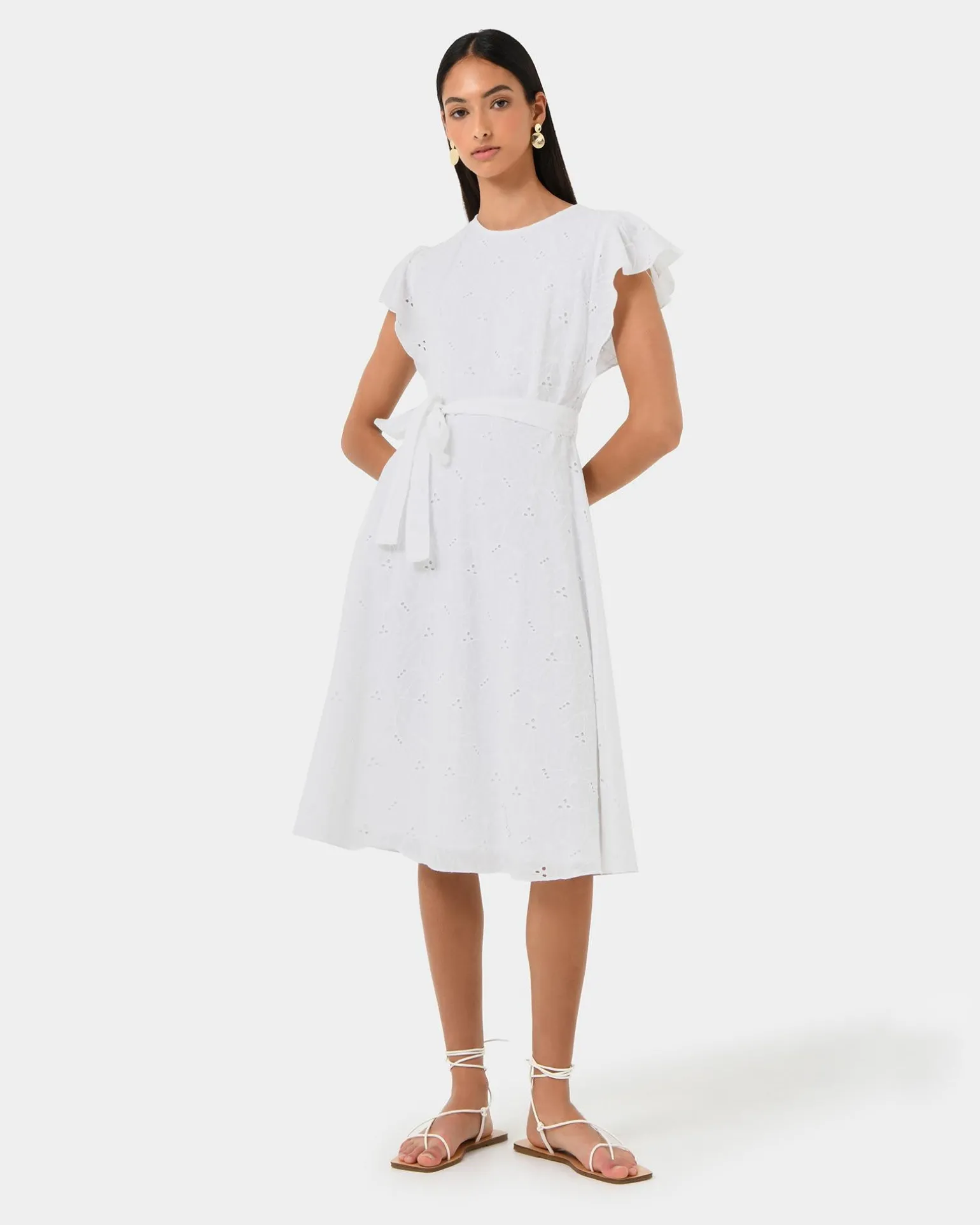 Kavya Tie-waist Cotton Dress