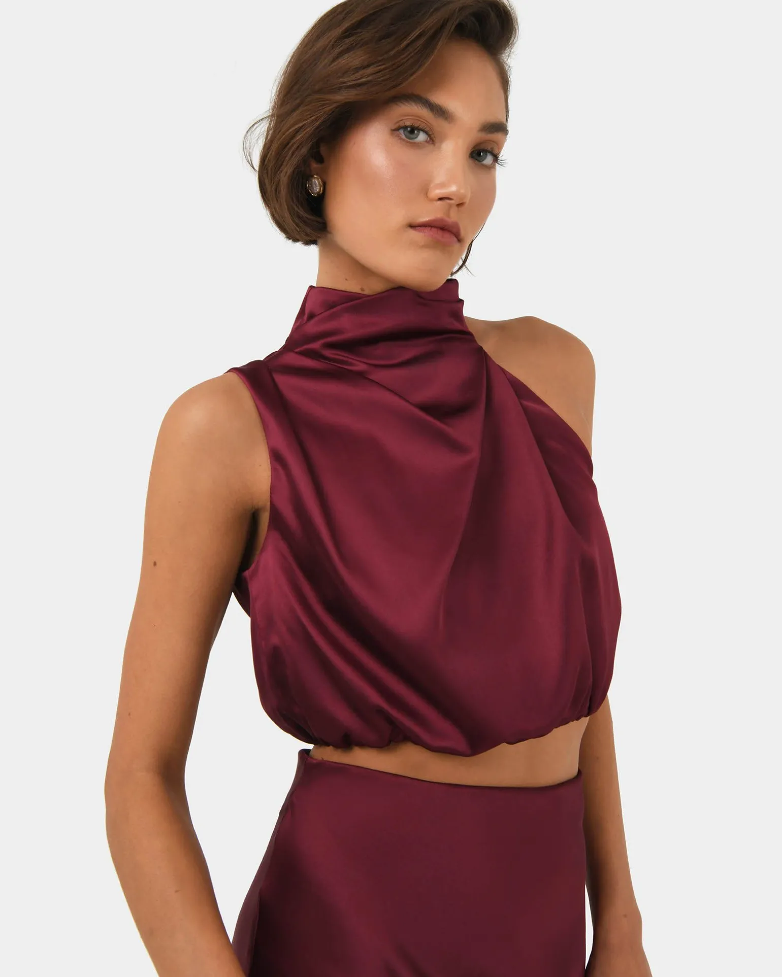 Kaye Asymmetric Cowl Neck Top