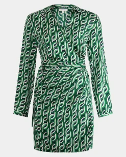 Keira Printed Mini Wrap Dress