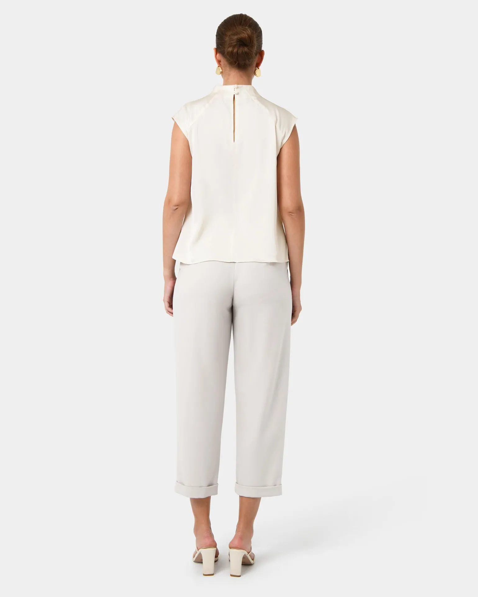 Kiar Pleated Satin Top