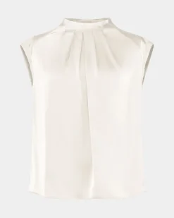 Kiar Pleated Satin Top