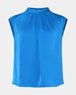 Kiar Pleated Satin Top