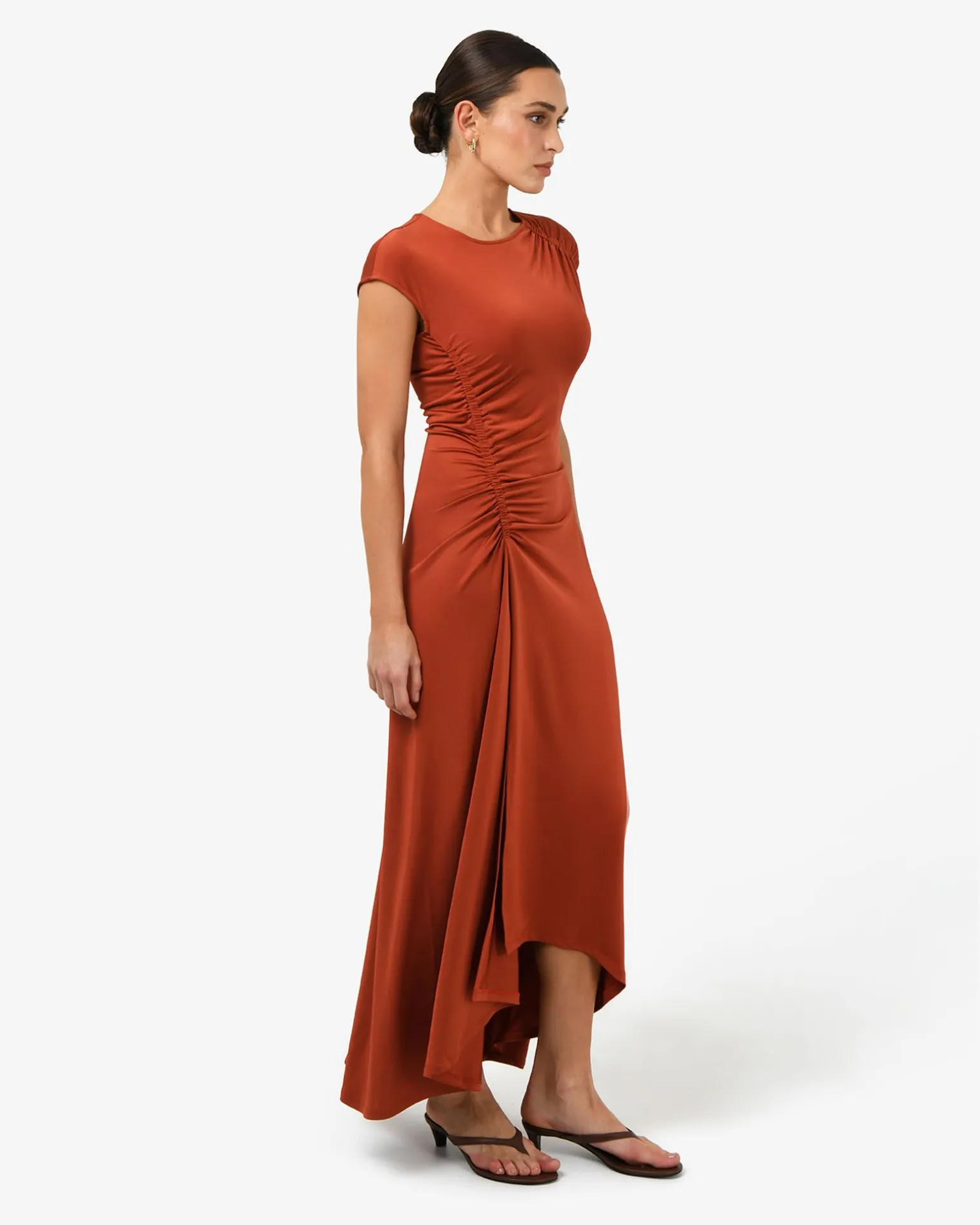 Kim Asymmetric Ruched Dress