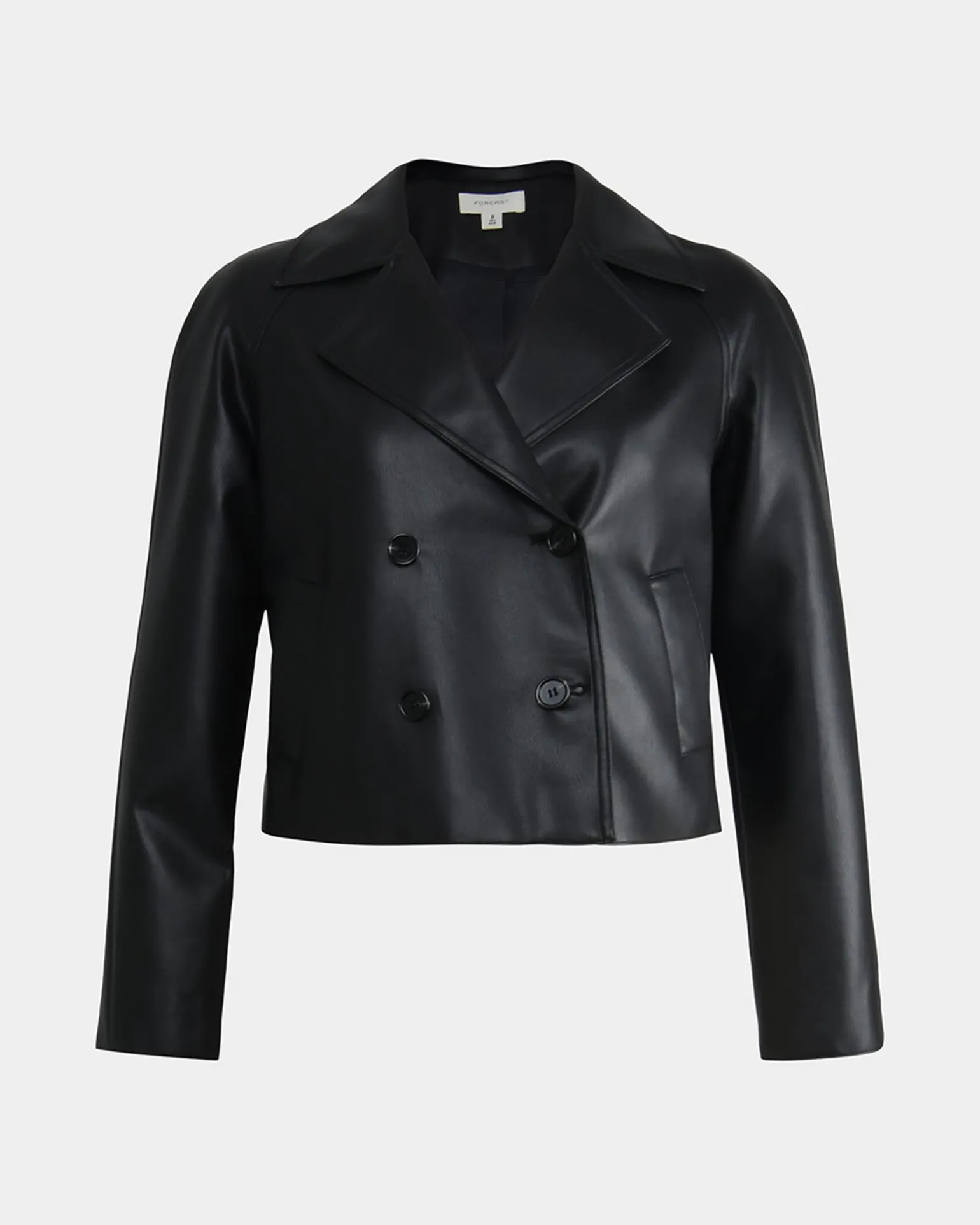 Kim Cropped Pu Leather Jacket